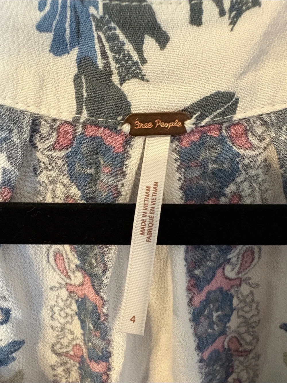 Free People violet hill printed tunic